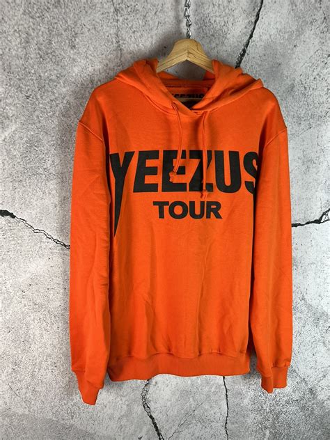 Kanye West Kanye West Yeezus Tour orange Graphic Tour Merch Hoodie | Grailed