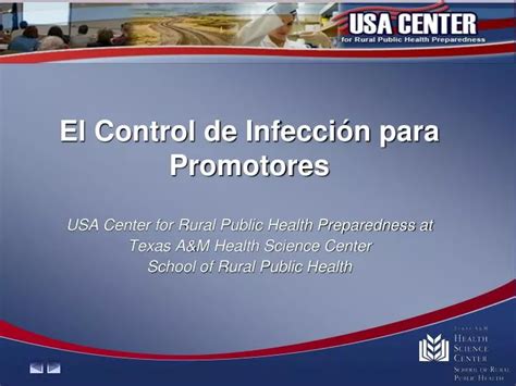 PPT El Control de Infecci ó n para Promotores PowerPoint Presentation