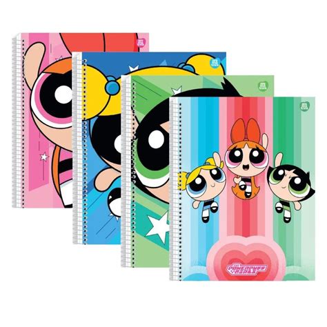 Caderno Meninas Super Poderosas - Caderno Meninas super poderosas 1 matéria 80 folhas SD | Shopee Brasil