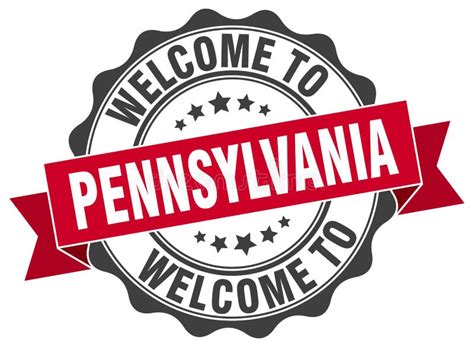 Welcome To Pennsylvania Stamp Stock Vector - Illustration of ...