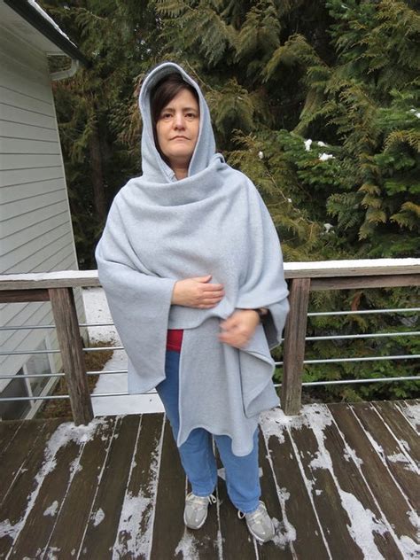 Womens Poncho Hooded Poncho Fleece Poncho Poncho Women Etsy