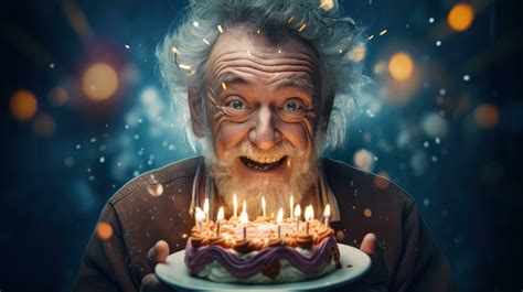 Old man with Birthday cake 29563439 Stock Photo at Vecteezy