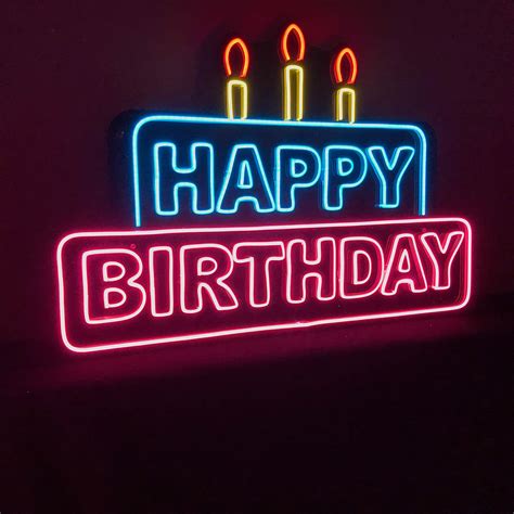 Happy Birthday LED Neon Sign