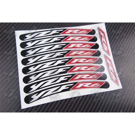 Yamaha Yzf R6 Small Wheel Decals Rim Stripes 8 Pcs Laminated