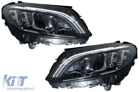 Full LED Headlights Suitable For Mercedes C Class W205 S205 2014 2018