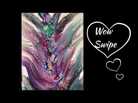 860 Colourful Swipe Technique Acrylic Paint Pouring Fluid Art