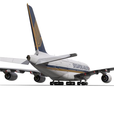 Airbus A380 900 Singapore Airlines Modèle 3d 129 Max 3ds C4d Fbx