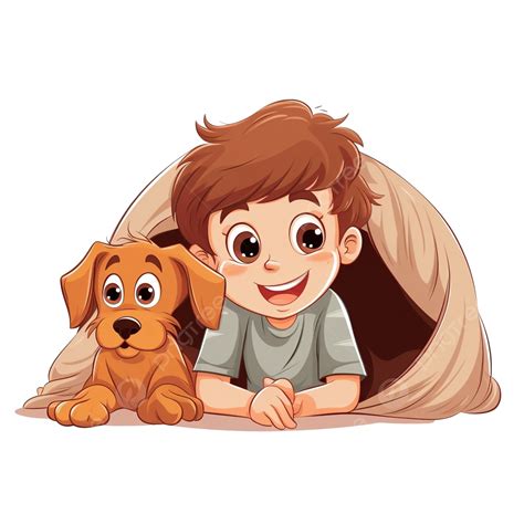 Kids Hide Dog Animal Cartoon Character Dog Clipart Cartoon Clipart