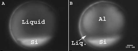 Frames A And B Captured From A Video Recording Of Al Nucleation