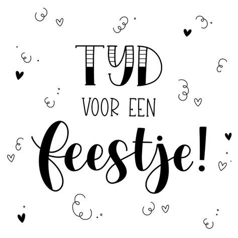 Vrolijke Uitnodiging Voor Verschillende Gelegenheden Met De Tekst Tijd