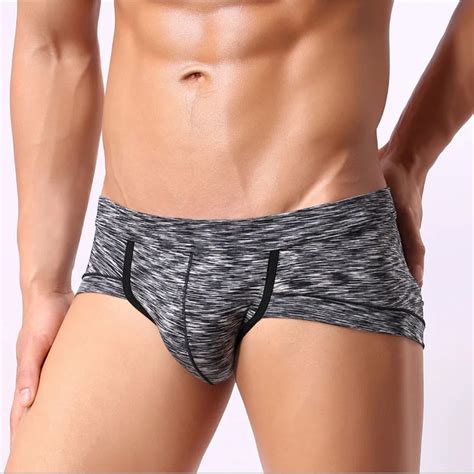 Asia Sizes Mid Waist Sexy Men Underwear Briefs U Style Gay Penis Pouch