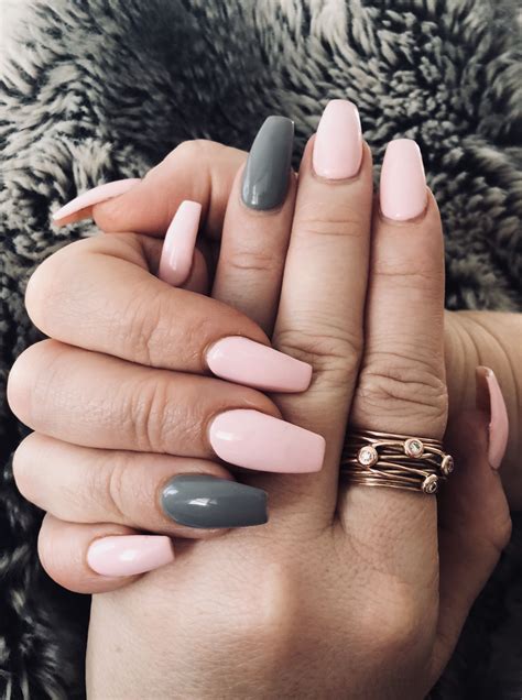 Pretty In Pink And Grey Nail Designs That Will Brighten Up Any Outfit