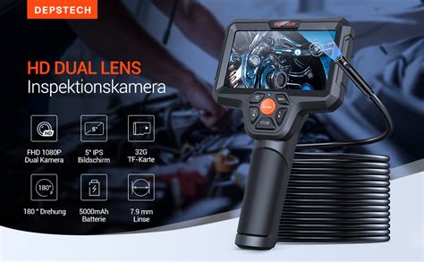 Depstech Dual Lens Endoskopkamera P Endoskop Ips Bildschirm