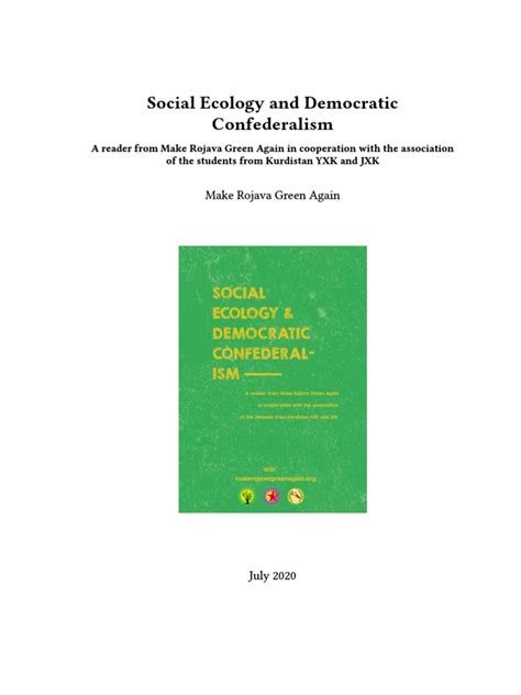 Make Rojava Green Again Social Ecology and Democratic Confederalism ...