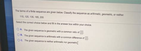 Solved Find The General Term A For The Following Geometric