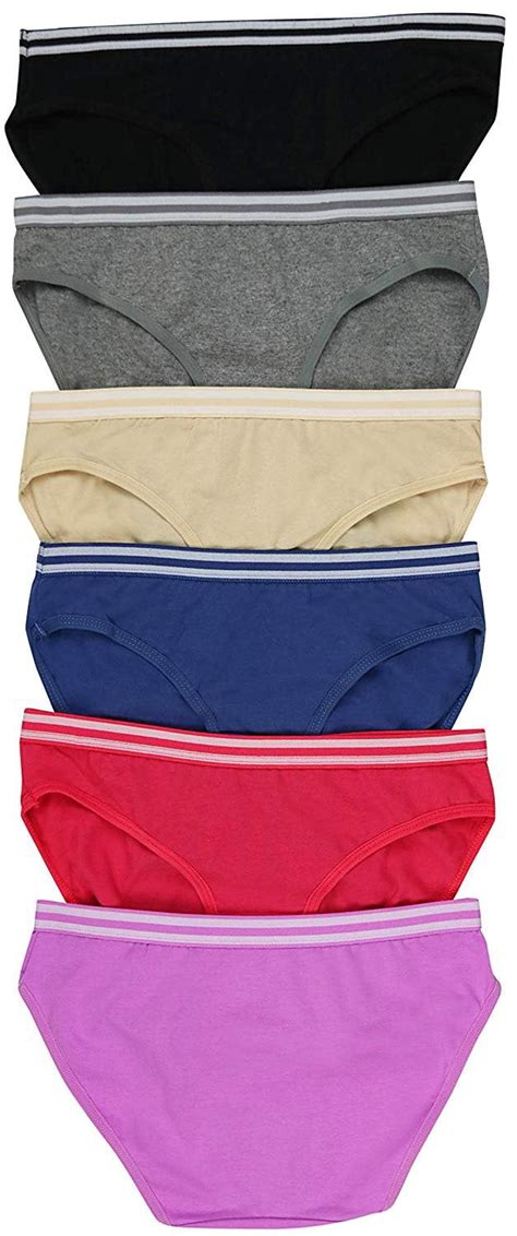 Tobeinstyle Womens 6 Pack Extravagant Color Popping Elastic Waistband