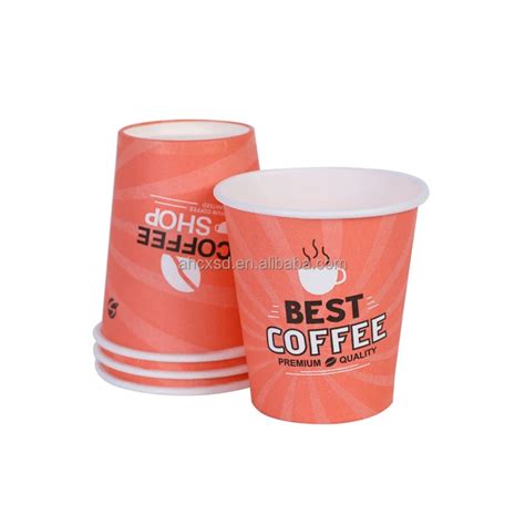 High Quality Single Wall Paper Coffee Cup For Hot Drinkwith Lids Custom