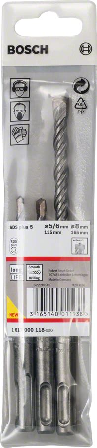 Sds Plus 5 Drill Bit Pack 3 Piece Bosch Professional