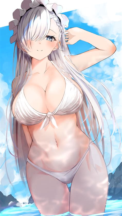 Raru Nanaharararu Azur Lane Belfast Azur Lane Bikini Cleavage