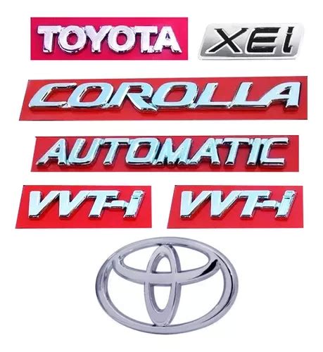 Kit Emblemas Corolla Xei Automatic Vvt I Grade 03 08 Parcelamento Sem