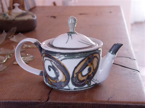 Handpainted Stoneware Teapot Unique Ceramic Kettle For Tea Lovers