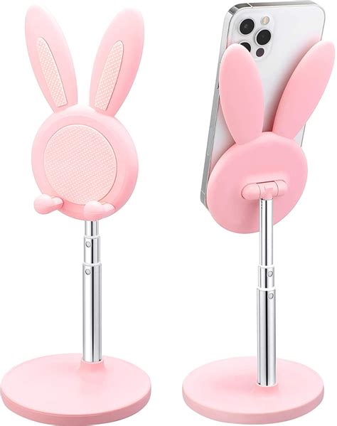 Weewooday Cute Bunny Phone Holder Desktop Cell Phone Holder Stand