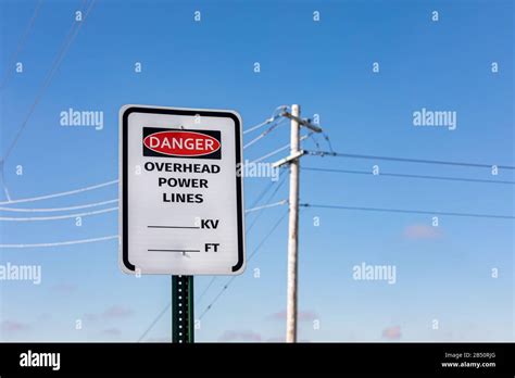 Sign Warning Danger Overhead Power Hi Res Stock Photography And Images