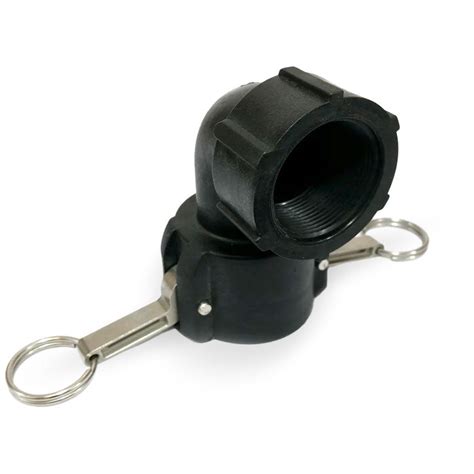 2 90° Female Camlock Coupler With Female Thread Type D 61302 Barr Plastics