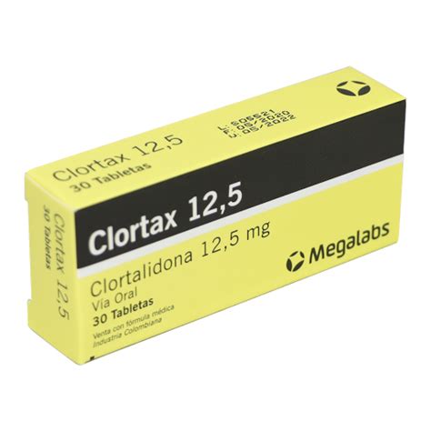 Clortax Clortalidona 12 5 Mg Megalabs Caja X 30 Tabletas