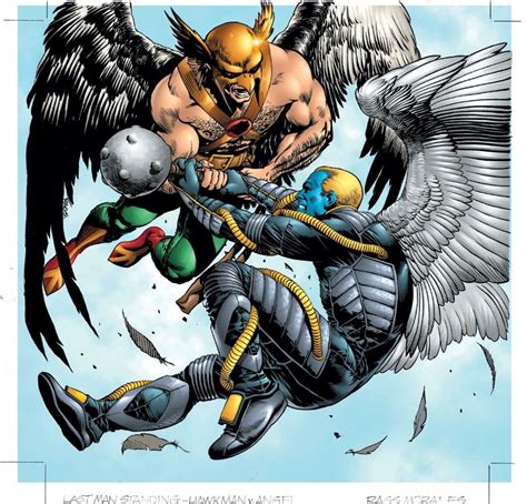 Hawkman Vs Angel By Rags Morales Comic Art Hawkman Superhero