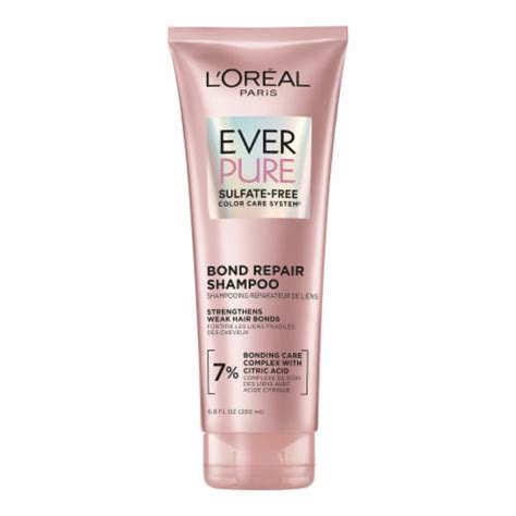 L'Oreal Paris EverPure Bond Repair Shampoo Sulfate Free for Color Treated, Damaged Hair, 6.8 fl ...