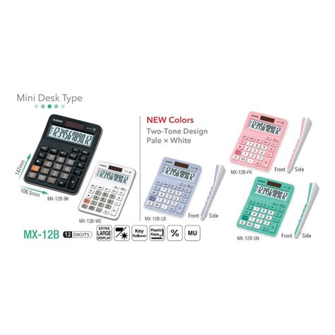 Calculadora Pantalla Grande Escritorio Casio Mx B Solar Mx B Gn