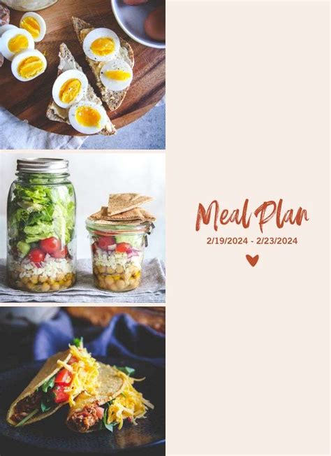 Weekly Meal Plan Sweetphi