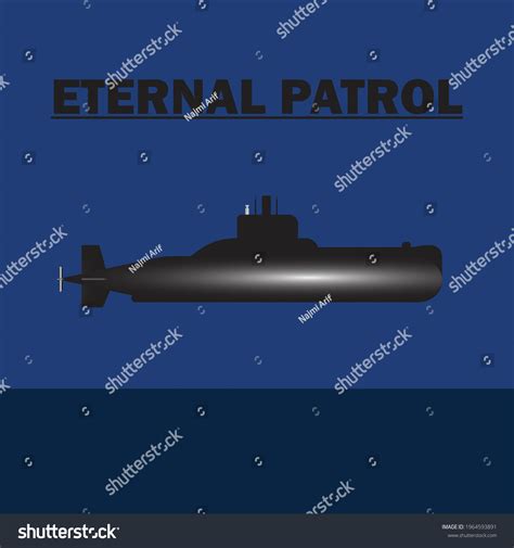 Vector Submarine Word Eternal Patrol Eternal Stock Vector Royalty Free