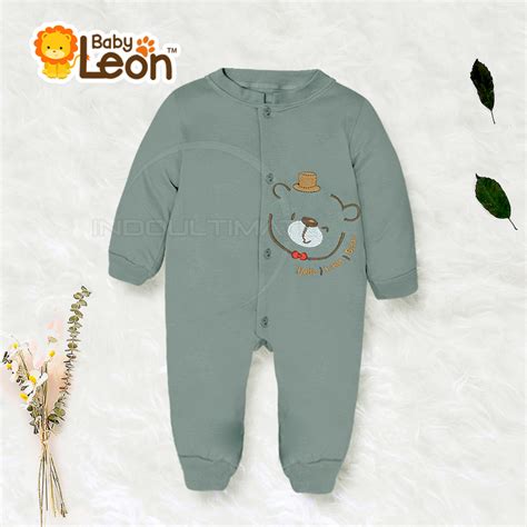 Jual Baby Leon Jumpsuit Bayi Kaki Tertutup Lengan Panjang Jumper Bayi