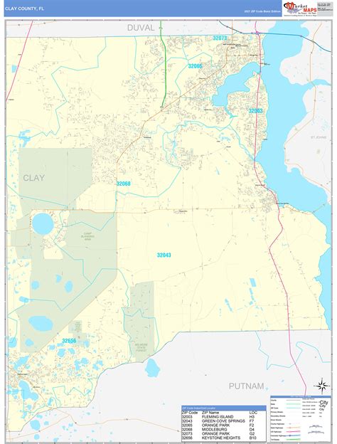 Clay County Zip Code Map United States Map