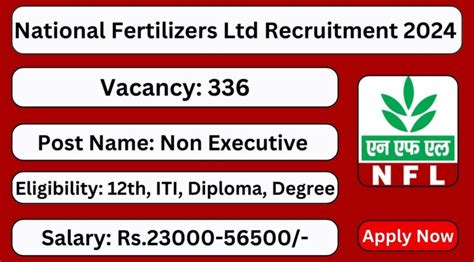 NFL Recruitment 2024 336 Non Executive Posts Apply Now Tamilanguide