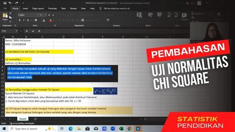 Uji Normalitas Metode Chi Square Statistik Pendidikan Youtube