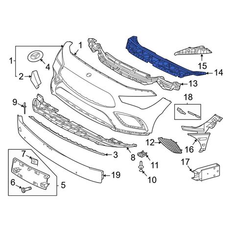 Mercedes Benz Oe Front Bumper Cover Support Rail