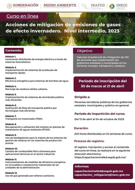 Curso En Línea ‘acciones De Mitigación De Emisiones De Gases De Efecto