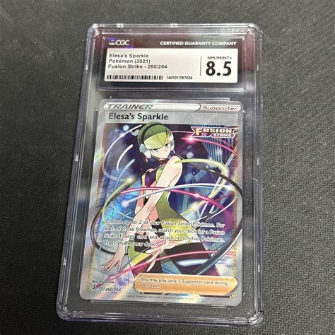 Pokémon Fusion Strike Full Art Elesa s Sparkle 260 264 CGC 8 5 eBay