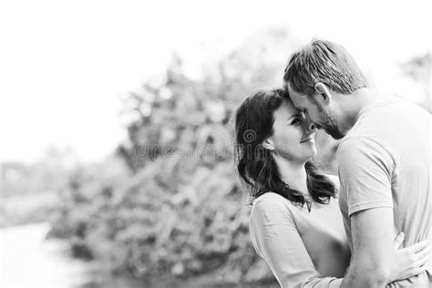 Romantic Couple Kissing With Passion Stock Image Image Of Outdoor