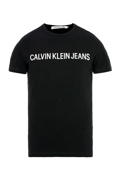 Calvin Klein Institutional Logo Slim Tee Black Luxivo