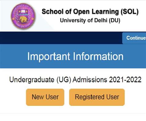 DU SOL Admission 2021: Delhi University Open learning admission process ...