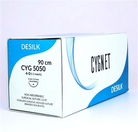 Black Desilk Needled Non Absorbable Surgical Suture Packaging Type