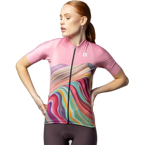 Al Maglia A Maniche Corte Donna Pr E Rainbow Rosa Bike