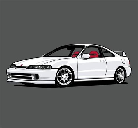 Integra Type R Integra Type R Car Artwork Automotive Illustration