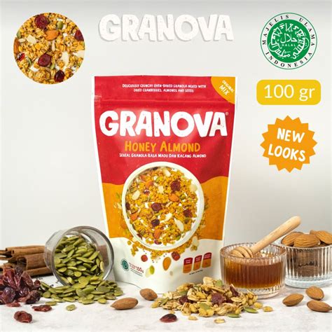 Jual Granola Honey Almond Original By Granova 100g Sereal Granola