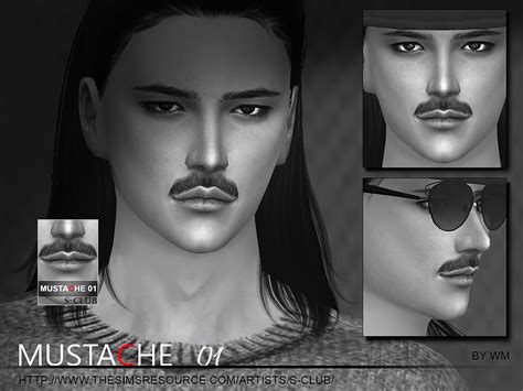 The Sims Resource - S-Club WM thesims4 Mustache 01