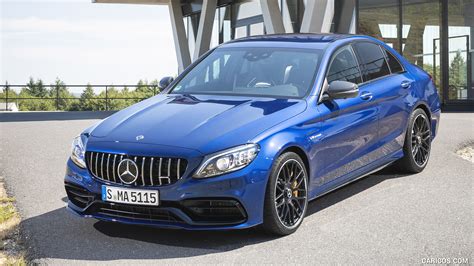 2019 Mercedes Amg C 63 Sedan Color Brilliant Blue Metallic Front